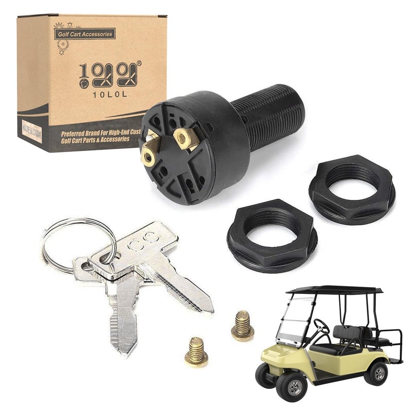10L0L Golf Cart Ignition Key Switch for Club Car DS 1996-Up (36V/48V Electric) Golf Cart Starter Switch OEM# 101826201 - Image 1